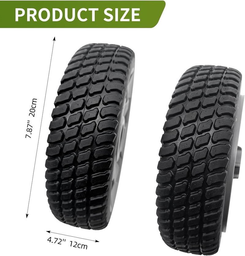 deawater مجموعة عجلات أمامية بديلة 8" لطراز Toro 125-2510، متوافقة مع جزازات TimeMaster 30 بوصة 20199، 20200، 20975-20978، 21199-21200، عبوة من 2 - Image 2